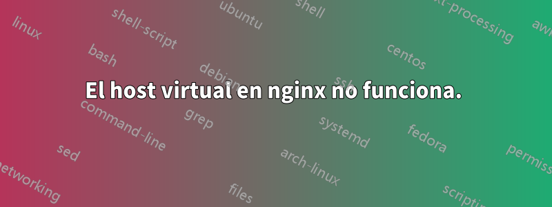 El host virtual en nginx no funciona.