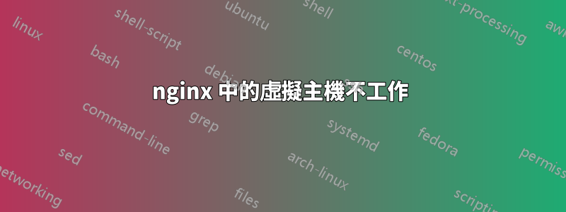 nginx 中的虛擬主機不工作