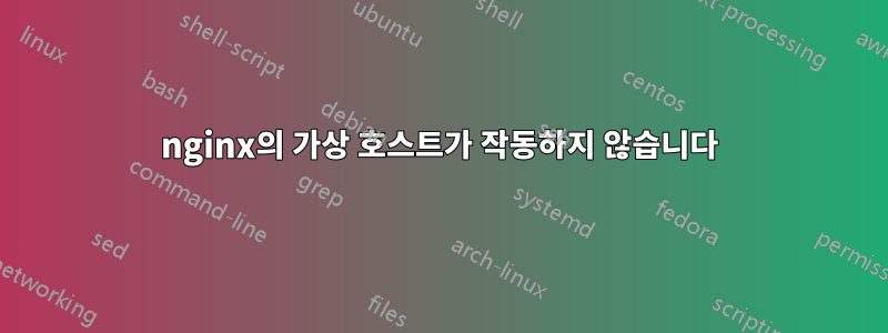 nginx의 가상 호스트가 작동하지 않습니다