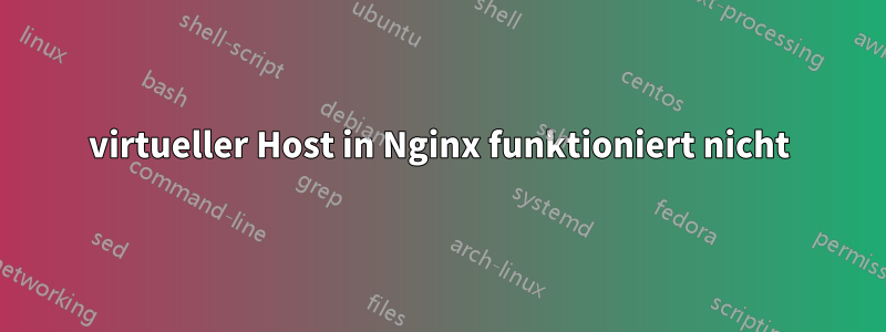 virtueller Host in Nginx funktioniert nicht