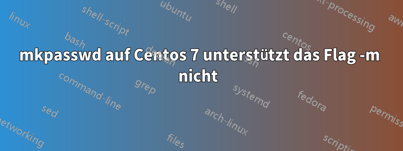 mkpasswd auf Centos 7 unterstützt das Flag -m nicht 