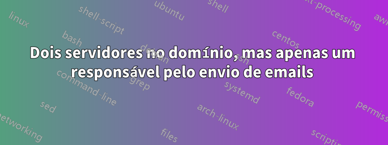 Dois servidores no domínio, mas apenas um responsável pelo envio de emails