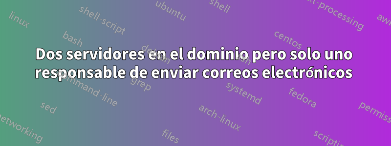 Dos servidores en el dominio pero solo uno responsable de enviar correos electrónicos