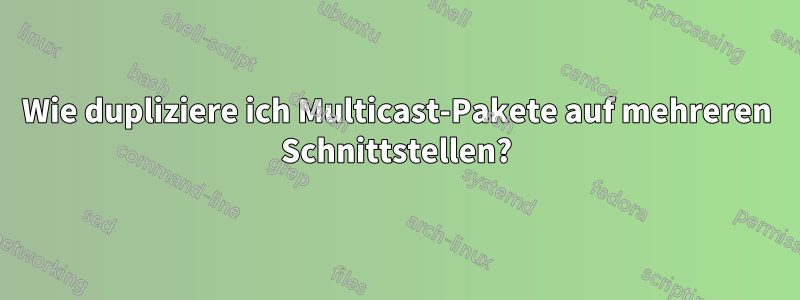 Wie dupliziere ich Multicast-Pakete auf mehreren Schnittstellen?