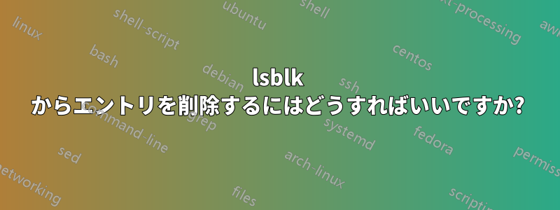 lsblk からエントリを削除するにはどうすればいいですか?