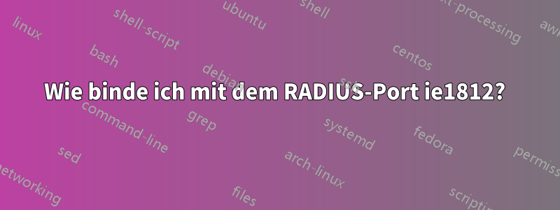 Wie binde ich mit dem RADIUS-Port ie1812? 