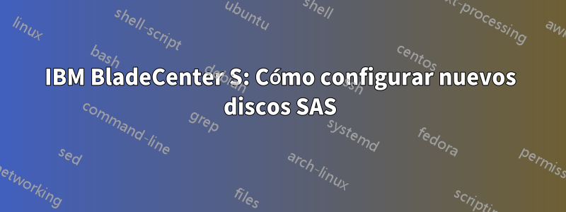 IBM BladeCenter S: Cómo configurar nuevos discos SAS