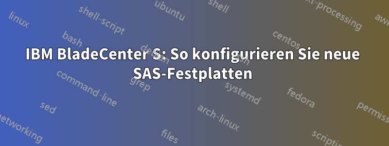 IBM BladeCenter S: So konfigurieren Sie neue SAS-Festplatten