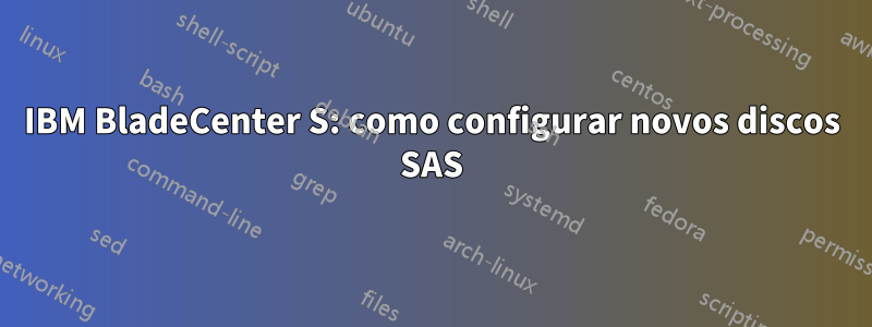 IBM BladeCenter S: como configurar novos discos SAS