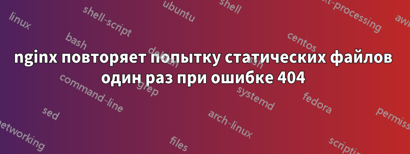 nginx повторяет попытку статических файлов один раз при ошибке 404