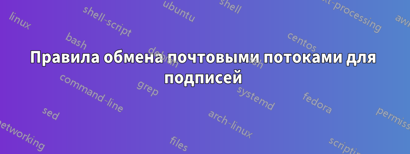 Правила обмена почтовыми потоками для подписей