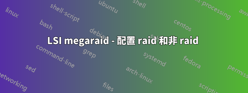 LSI megaraid - 配置 raid 和非 raid