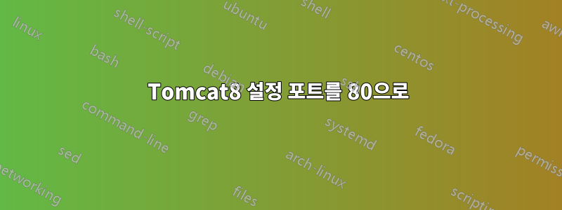 Tomcat8 설정 포트를 80으로