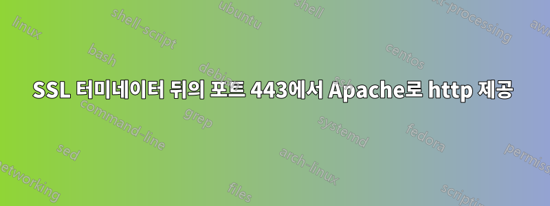 SSL 터미네이터 뒤의 포트 443에서 Apache로 http 제공