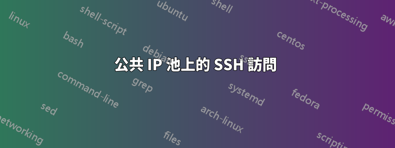 公共 IP 池上的 SSH 訪問