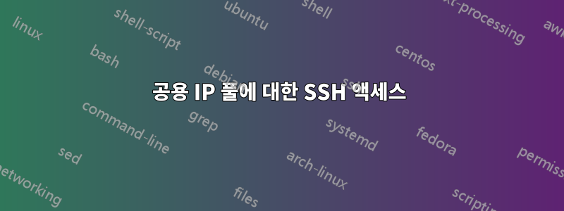 공용 IP 풀에 대한 SSH 액세스