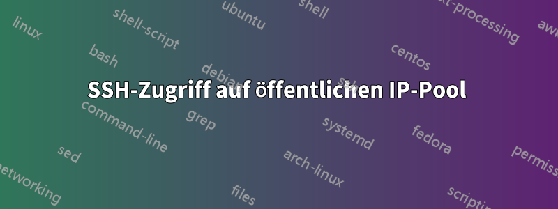 SSH-Zugriff auf öffentlichen IP-Pool