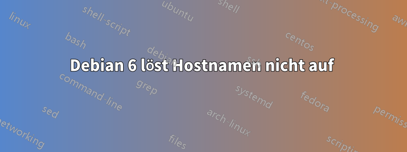 Debian 6 löst Hostnamen nicht auf