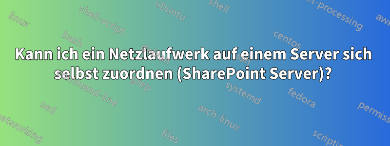 Kann ich ein Netzlaufwerk auf einem Server sich selbst zuordnen (SharePoint Server)?