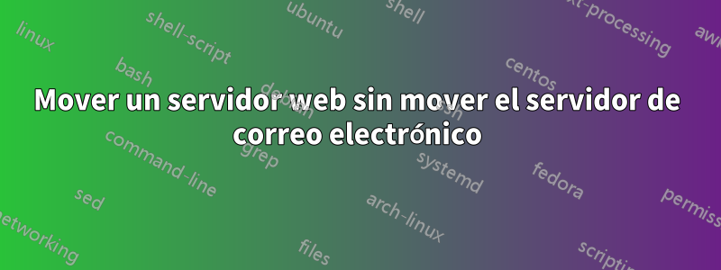 Mover un servidor web sin mover el servidor de correo electrónico