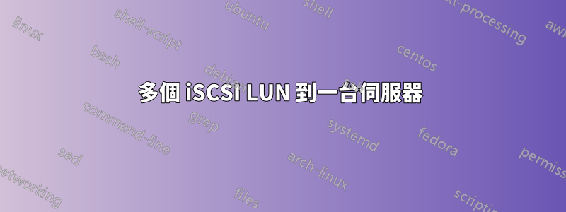 多個 iSCSI LUN 到一台伺服器