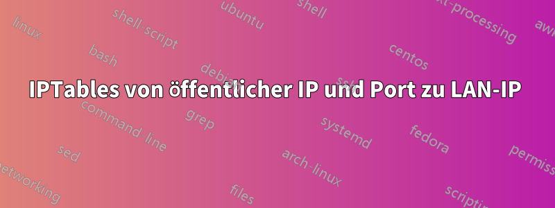 IPTables von öffentlicher IP und Port zu LAN-IP