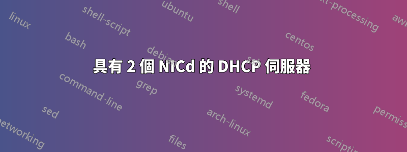 具有 2 個 NICd 的 DHCP 伺服器