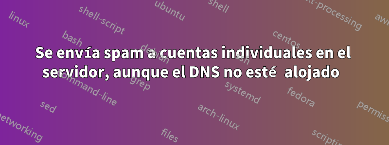 Se envía spam a cuentas individuales en el servidor, aunque el DNS no esté alojado 