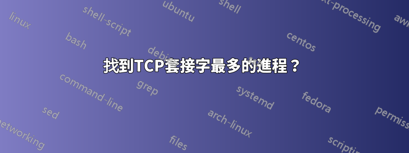 找到TCP套接字最多的進程？