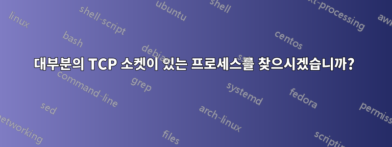 대부분의 TCP 소켓이 있는 프로세스를 찾으시겠습니까?