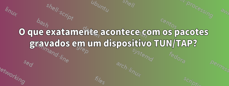 O que exatamente acontece com os pacotes gravados em um dispositivo TUN/TAP?