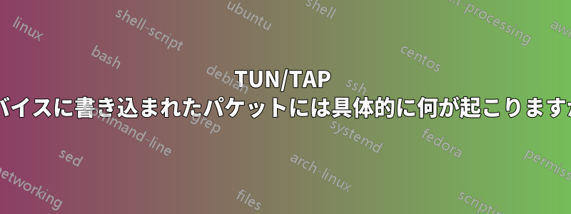 TUN/TAP デバイスに書き込まれたパケットには具体的に何が起こりますか?