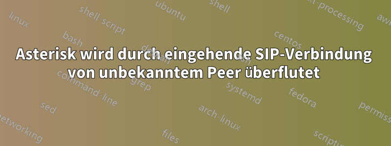 Asterisk wird durch eingehende SIP-Verbindung von unbekanntem Peer überflutet