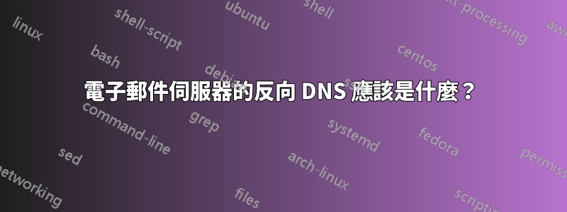 電子郵件伺服器的反向 DNS 應該是什麼？