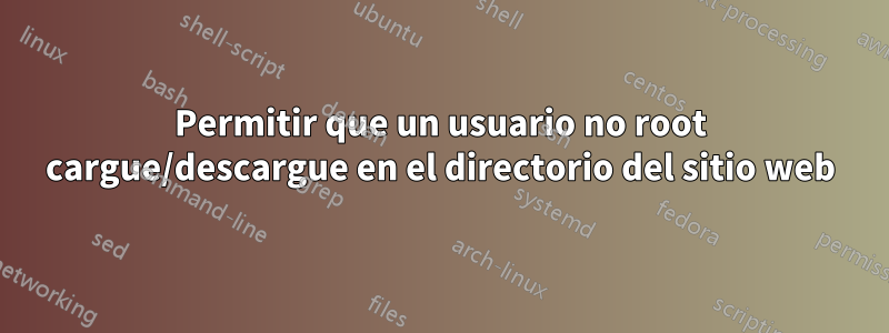 Permitir que un usuario no root cargue/descargue en el directorio del sitio web