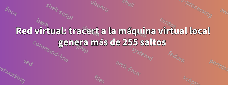 Red virtual: tracert a la máquina virtual local genera más de 255 saltos 