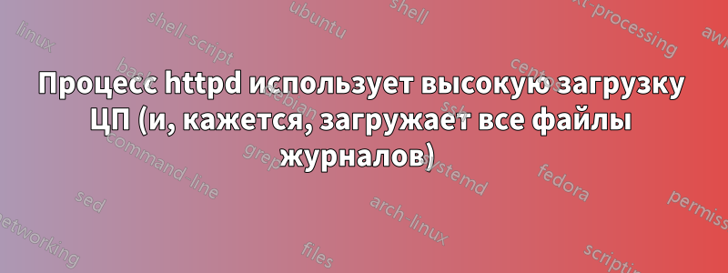 Процесс httpd использует высокую загрузку ЦП (и, кажется, загружает все файлы журналов) 