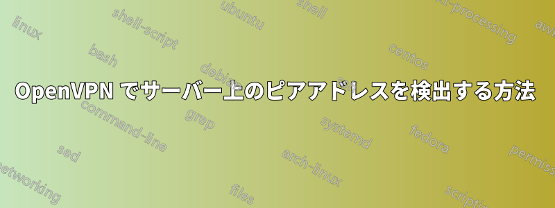 OpenVPN でサーバー上のピアアドレスを検出する方法