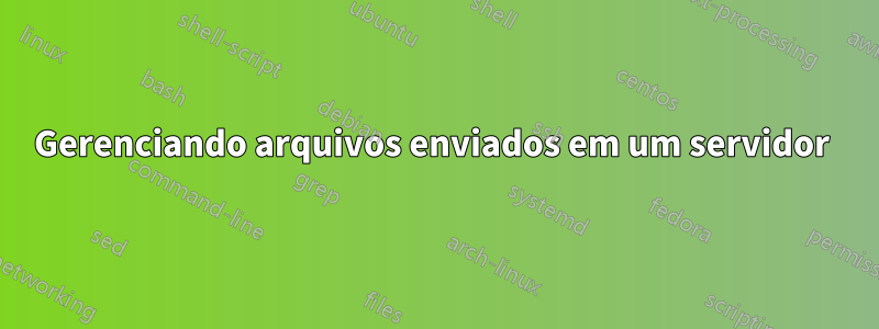 Gerenciando arquivos enviados em um servidor 