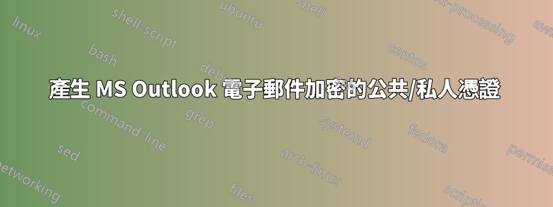 產生 MS Outlook 電子郵件加密的公共/私人憑證