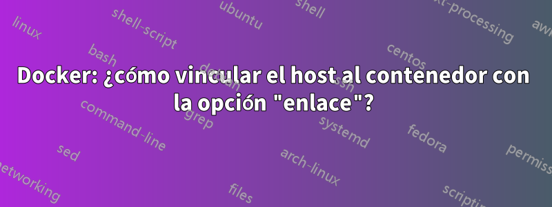 Docker: ¿cómo vincular el host al contenedor con la opción "enlace"?