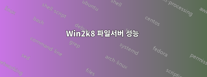 Win2k8 파일서버 성능