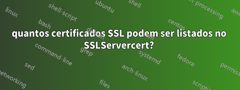 quantos certificados SSL podem ser listados no SSLServercert?