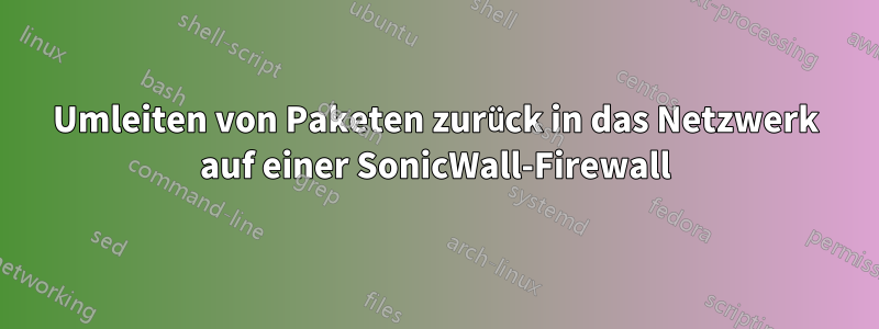 Umleiten von Paketen zurück in das Netzwerk auf einer SonicWall-Firewall