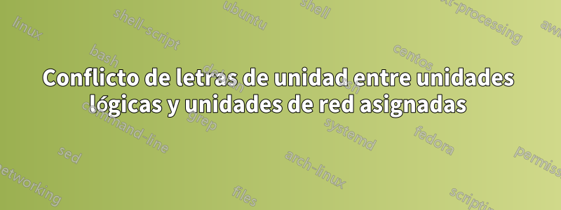 Conflicto de letras de unidad entre unidades lógicas y unidades de red asignadas