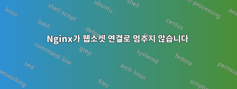 Nginx가 웹소켓 연결로 멈추지 않습니다