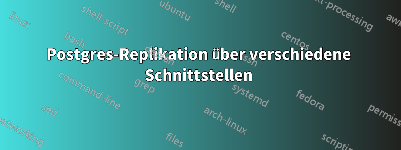 Postgres-Replikation über verschiedene Schnittstellen