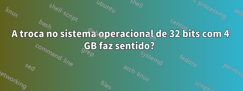 A troca no sistema operacional de 32 bits com 4 GB faz sentido? 