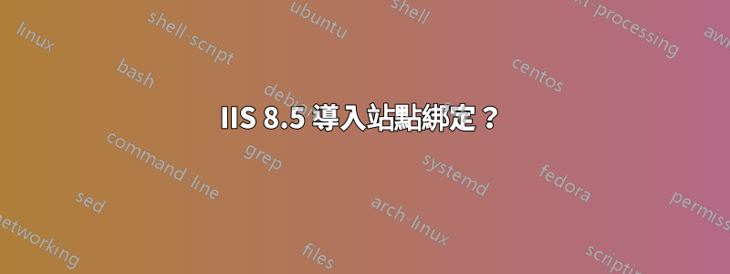 IIS 8.5 導入站點綁定？