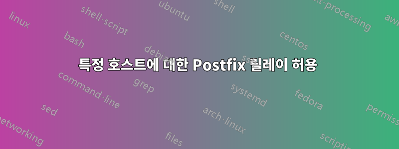 특정 호스트에 대한 Postfix 릴레이 허용